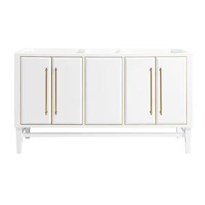 Avanity Mason 60-in White Bathroom Vanity Cabinet with Gold Hardware