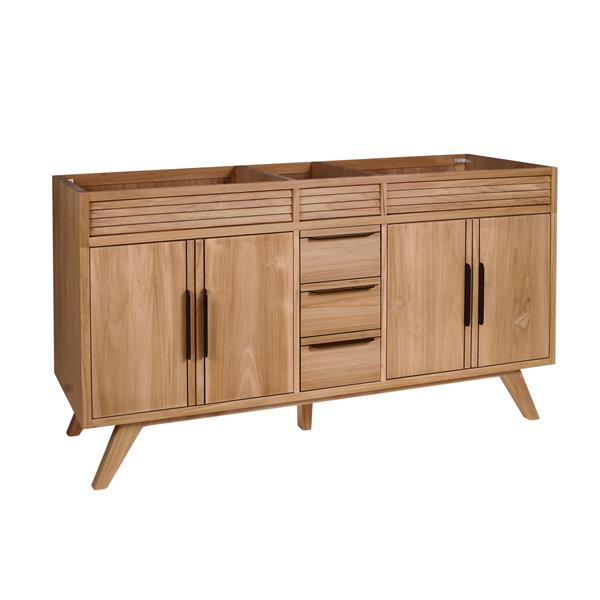 Avanity Taylor 60-in Natural Teak Bathroom Vanity Cabinet