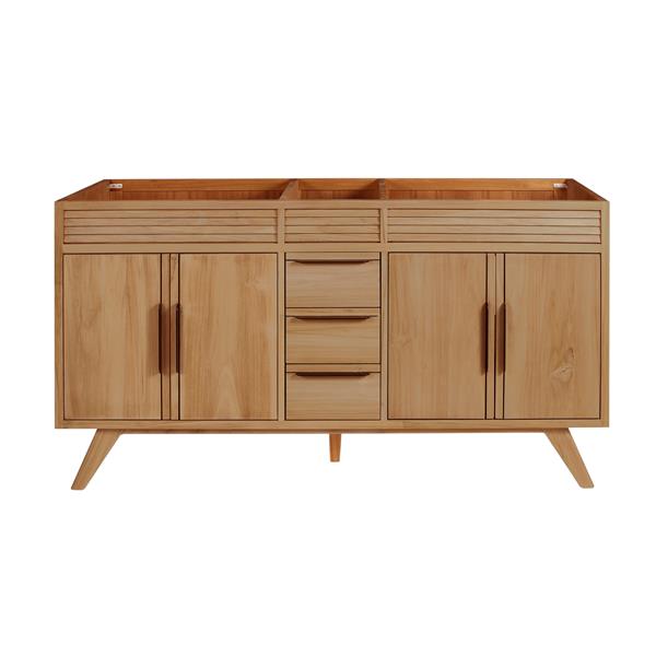 Avanity Taylor 60-in Natural Teak Bathroom Vanity Cabinet