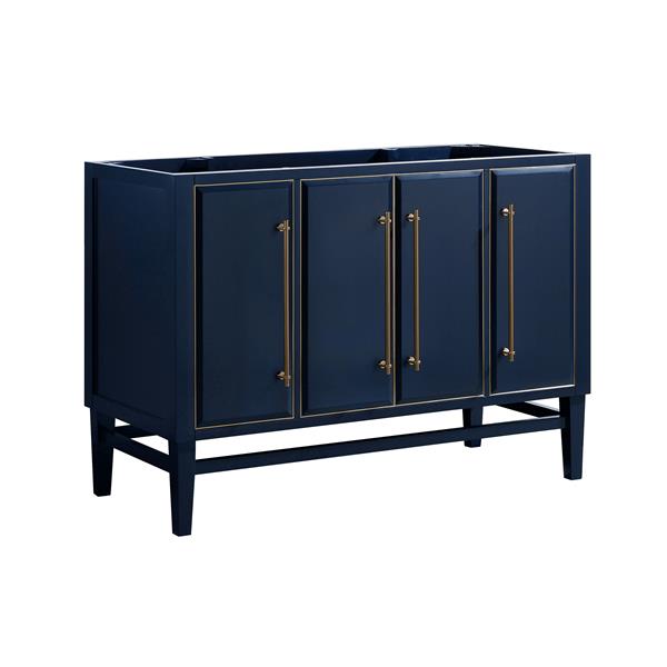 Avanity Mason 48-in Navy Blue Bathroom Vanity Cabinet with Gold Hardware