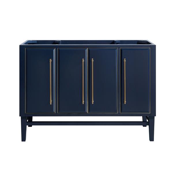 Avanity Mason 48-in Navy Blue Bathroom Vanity Cabinet with Gold Hardware