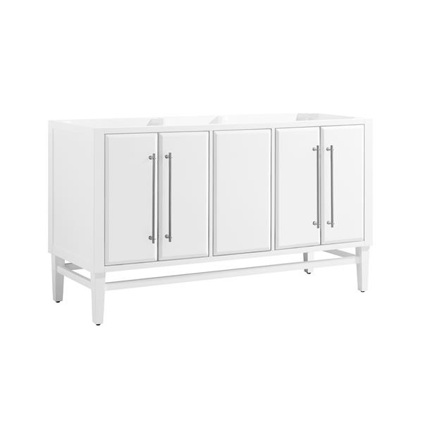 Avanity Mason 60-in White Bathroom Vanity Cabinet with Brushed Nickel Hardware