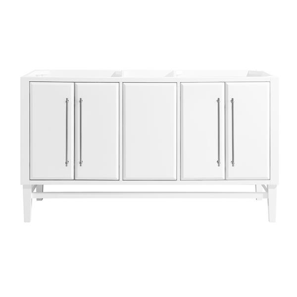 Avanity Mason 60-in White Bathroom Vanity Cabinet with Brushed Nickel Hardware