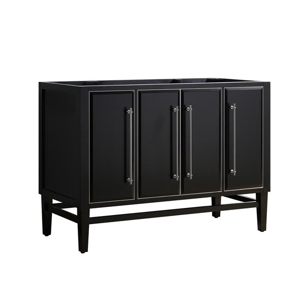 Avanity Mason 48-in Black Bathroom Vanity with Brushed Nickel Hardware