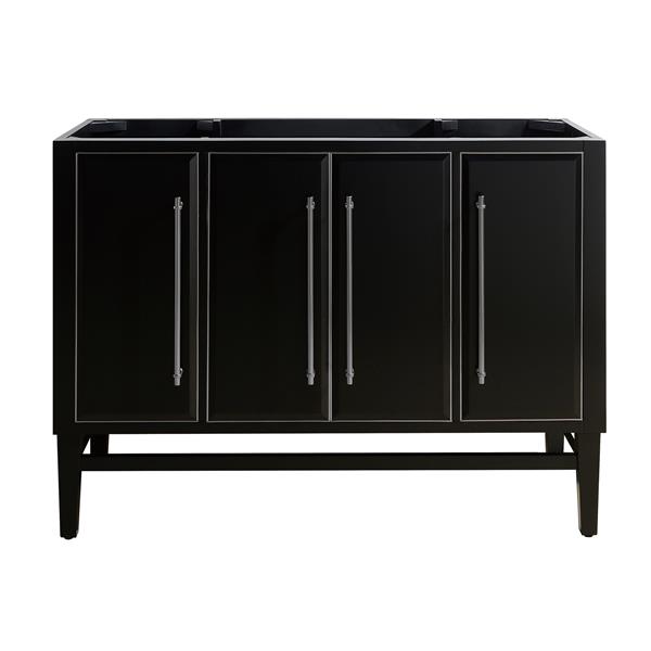 Avanity Mason 48-in Black Bathroom Vanity with Brushed Nickel Hardware