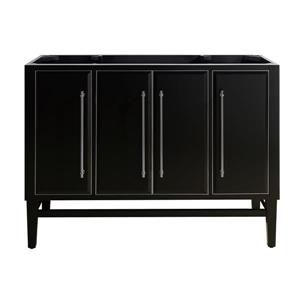 Avanity Mason 48-in Black Bathroom Vanity with Brushed Nickel Hardware