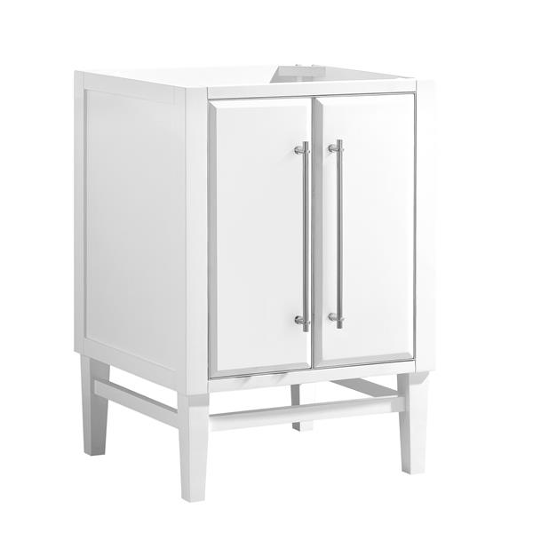 Avanity Mason 24-in White Bathroom Vanity Cabinet with Nickel Hardware