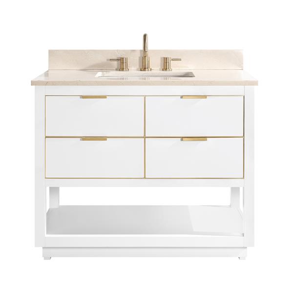 Curated visual reference: Avanity Allie 43 In White Single Sink Bathroom Vanity With Photo Inspiration