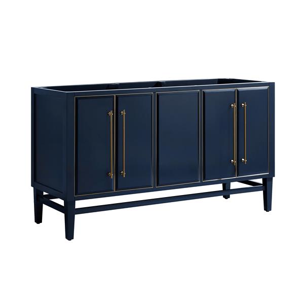 Avanity Mason 60-in Navy Blue Bathroom Vanity Cabinet with Gold Hardware