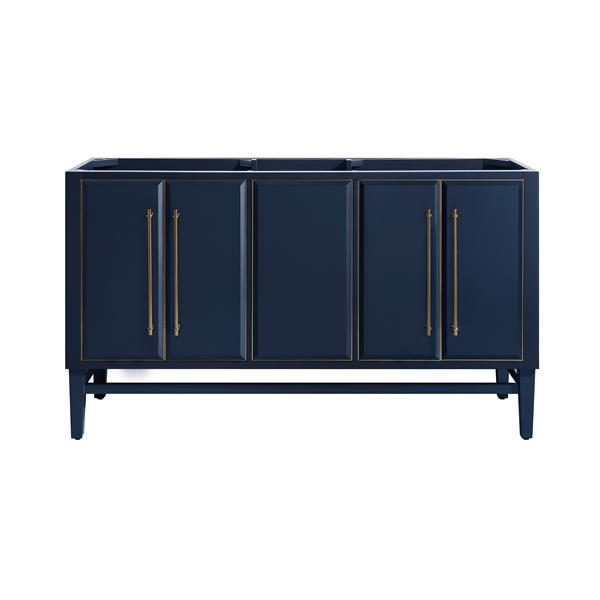 Avanity Mason 60-in Navy Blue Bathroom Vanity Cabinet with Gold Hardware