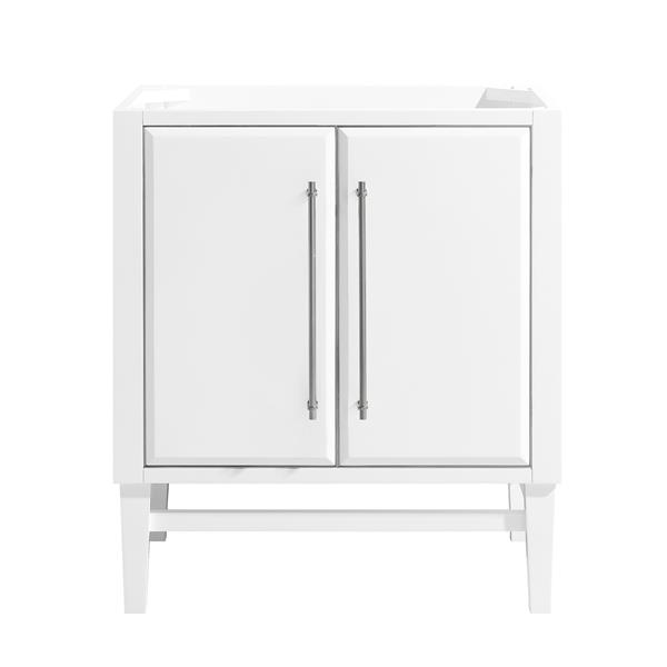 Avanity Mason 30-in White Bathroom Vanity Cabinet with Silver Hardware