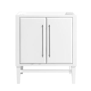 Avanity Mason 30-in White Bathroom Vanity Cabinet with Silver Hardware