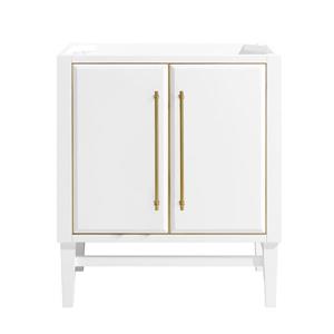 Avanity Mason 30-in White Bathroom Vanity Cabinet with Matte Gold Hardware