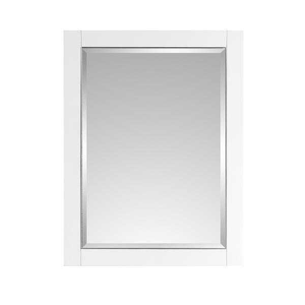 Avanity Mason 24-in Mirror - White/Brushed Silver