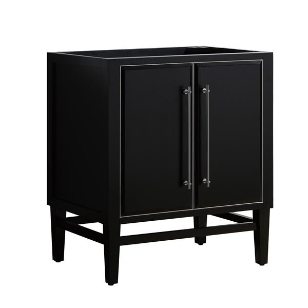 Avanity Mason 30-in Black Bathroom Vanity Cabinet with Silver Hardware