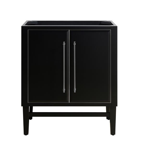 Avanity Mason 30-in Black Bathroom Vanity Cabinet with Silver Hardware