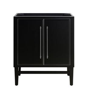 Avanity Mason 30-in Black Bathroom Vanity Cabinet with Silver Hardware