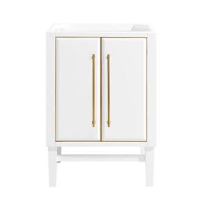 Avanity Mason 24-in White Bathroom Vanity Cabinet with Matte Gold Hardware