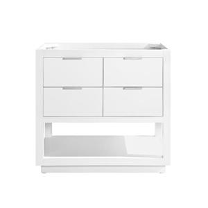 Avanity Mason 36-in White Bathroom Vanity Cabinet with Silver Hardware