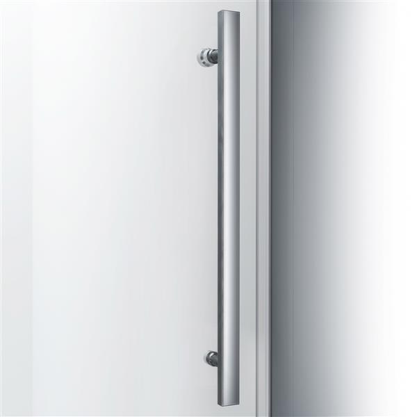 DreamLine Enigma Air Shower Enclosure - 44.38-48.38-in x 76-in - Polished Stainless Steel