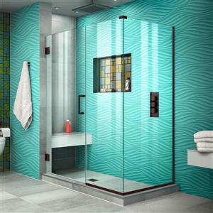 Cabine de douche Unidoor Plus de DreamLine, 46,5 po x 72 po, bronze huilé