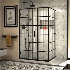 DreamLine Unidoor Toulon Shower Enclosure - 45.88-in x 72-in - Satin Black