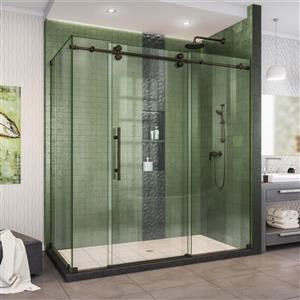 Cabine de douche Enigma-XO de DreamLine, 68,38-72,38 po x 76 po, bronze huilé