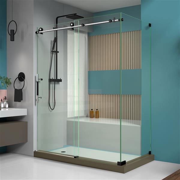 DreamLine Enigma-XT Shower Enclosure - 56.38-60.38-in x 76-in - Tuxedo