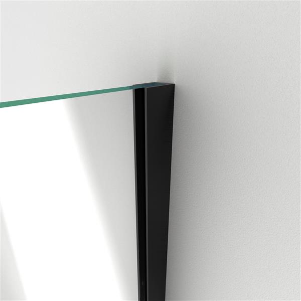 DreamLine Unidoor Plus Shower Enclosure - Clear Glass - 51-in x 72-in - Satin Black