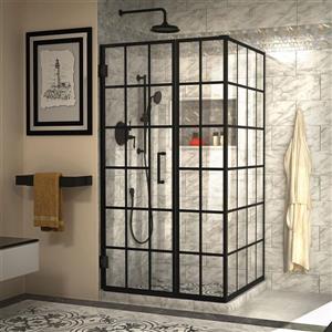 Cabine de douche Unidoor Toulon de DreamLine, 39,88 po x 72 po, noir satiné