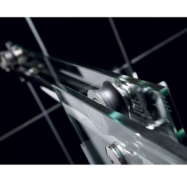 DreamLine Enigma-X Shower Enclosure - 44.38-48.38-in x 76-in - Brushed Stainless Steel