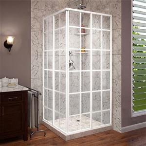 DreamLine French Corner Shower Enclosure - 34.5-in x 72-in - White