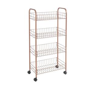 Chariot de rangement multi-usage Ascona 4 de Metaltex, 4 niveaux ,cuivre