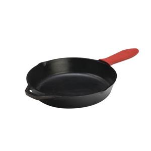 Lodge Cast Iron Skillet and Red Handle Holder - 10.25-in