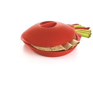 Cuisson vapeur réchauffage Discus de Siliconezone(MD), rouge