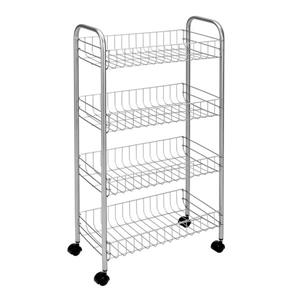 Metaltex Ascona Rolling Cart - 4-Tier - White