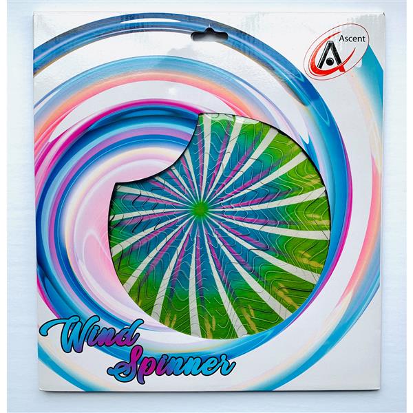 Dundee Deco Falkirk Wind Spinner - Vortex Splash - Green and Purple
