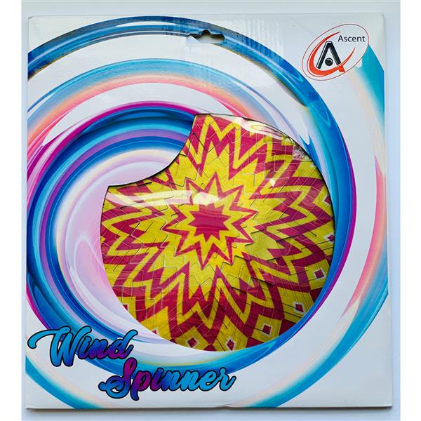 Dundee Deco Falkirk Wind Spinner - Maze Splash - Yellow and Red