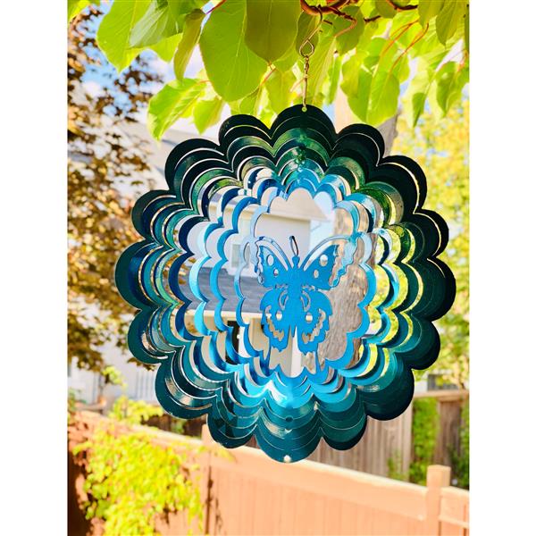 Dundee Deco Falkirk Wind Spinner - Butterfly - Blue