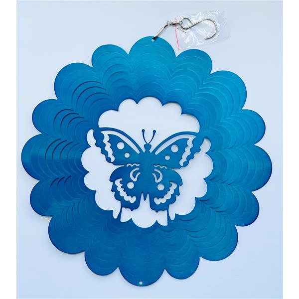 Dundee Deco Falkirk Wind Spinner - Butterfly - Blue