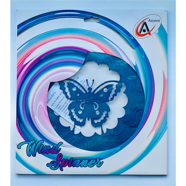 Dundee Deco Falkirk Wind Spinner - Butterfly - Blue