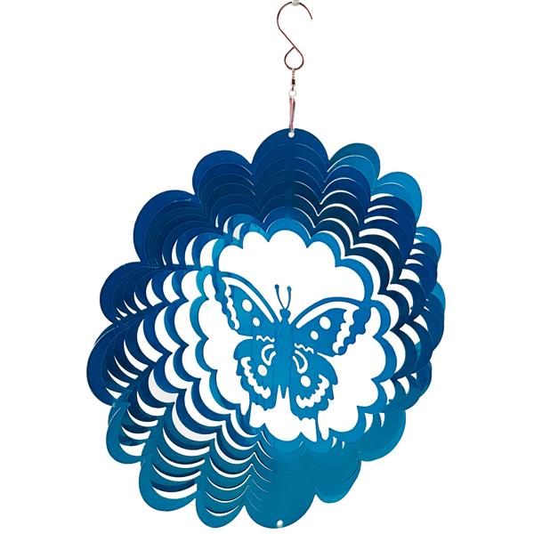 Dundee Deco Falkirk Wind Spinner - Butterfly - Blue