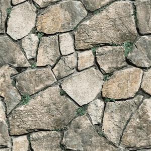 Dundee Deco Falkirk Ophia Wallpaper Roll - Stone - Light Grey and Off-White