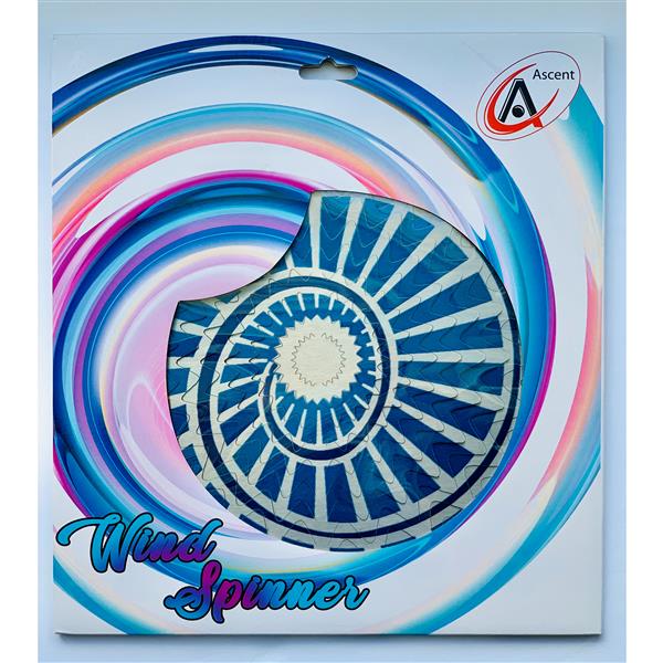 Dundee Deco Falkirk Wind Spinner - Spiral Nova Splash - Blue