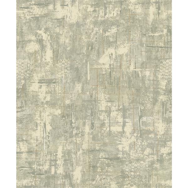 Dundee Deco Falkirk Ophia Wallpaper Roll - Splotches - Beige and Green
