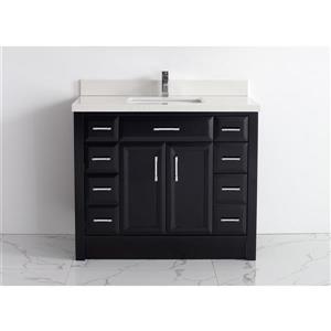 Spa Bathe Calumet Vanity and Sink - 42-in. - Quartz Top - Espresso