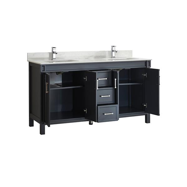 Spa Bathe Sedona Series Bathroom Vanity and Sink - 63-in. - Pepper Gray