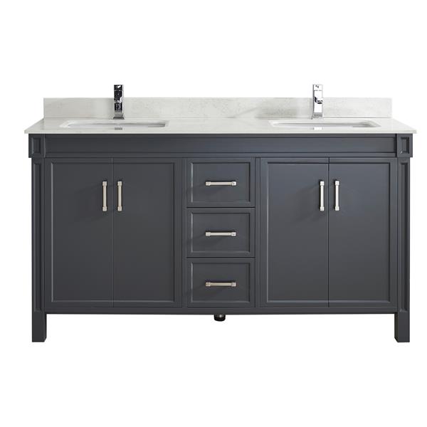 Spa Bathe Sedona Series Bathroom Vanity and Sink - 63-in. - Pepper Gray