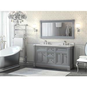 Spa Bathe Avella Vanity and Sink - 63-in. - Quartz Top - Oxford Gray