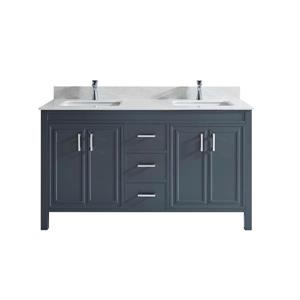 Spa Bathe Cora Vanity and Sink - 60-in. - Quartz Top - Pepper Grey